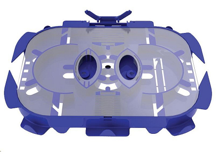 Optická kazeta OPTRONICS s hřebínky až pro 24 svarů, transparentní víčko, 2 výklopné držáky