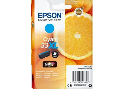 EPSON ink bar Singlepack "Pomeranč" Cyan 33XL Claria Premium Ink