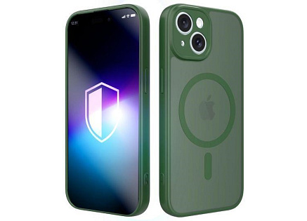 3mk ochranný kryt Misty MagCase Green pro Apple iPhone 14