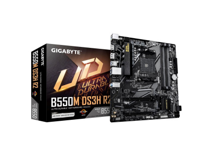 GIGABYTE MB Sc AM4 B550M DS3H R2, AMD B550M, 4xDDR4, 1xDP, 1xHDMI, mATX