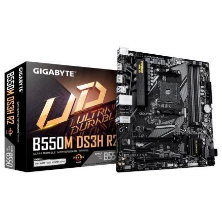 GIGABYTE MB Sc AM4 B550M DS3H R2, AMD B550M, 4xDDR4, 1xDP, 1xHDMI, mATX