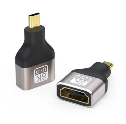 PREMIUMCORD Adapter 8K HDMI Typ A - micro HDMI Typ D, kovová, pozlacená PREMIUMCORD Adapter 8K HDMI Typ A - micro HDMI Typ D, kovová, pozlacená