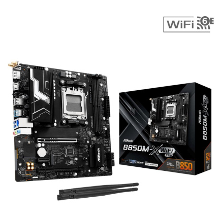 ASRock MB Sc AM5 B850M-X WIFI R2.0, AMD B850, 2xDDR5, 1xDP, 1xHDMI, WiFi, mATX ASRock MB Sc AM5 B850M-X WIFI R2.0, AMD B850, 2xDDR5, 1xDP, 1xHDMI, WiFi, mATX