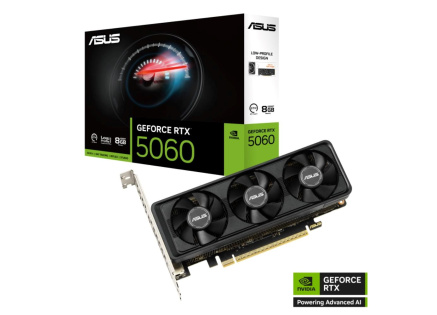 ASUS VGA NVIDIA GeForce RTX 5060 LP BRK 8GB, 8GB GDDR7, 1xDP, 2xHDMI
