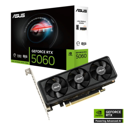 ASUS VGA NVIDIA GeForce RTX 5060 LP BRK 8GB, 8GB GDDR7, 1xDP, 2xHDMI ASUS VGA NVIDIA GeForce RTX 5060 LP BRK 8GB, 8GB GDDR7, 1xDP, 2xHDMI
