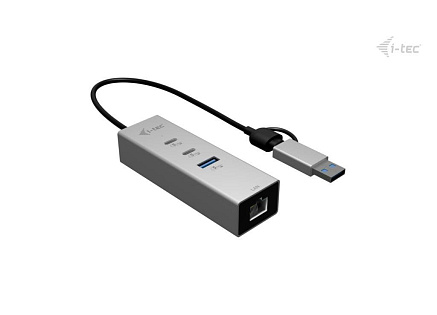 i-tec USB-C/USB-A Metal HUB 3 (2x USB-C, 1x USB-A) Port + 2.5GLAN