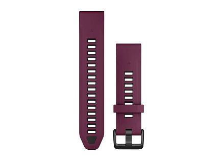 Řemínky QuickFit® 20 Watch Bands, Merlot/Graphite Silicone