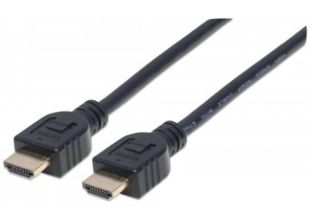 MANHATTAN kabel In-wall CL3 High Speed HDMI s Ethernetem, HEC, ARC, 3D, 4K, stíněný, 10m, Black