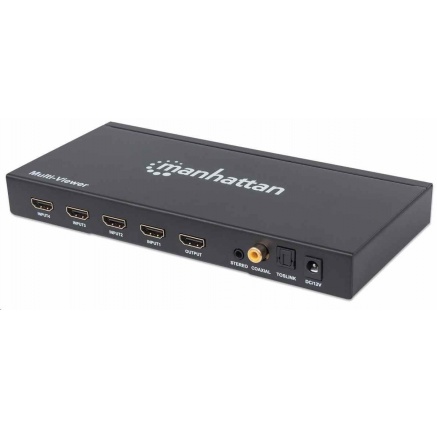 Manhattan HDMI přepínač, 1080p 4-Port HDMI Multiviewer Switch, černá Manhattan HDMI přepínač, 1080p 4-Port HDMI Multiviewer Switch, černá