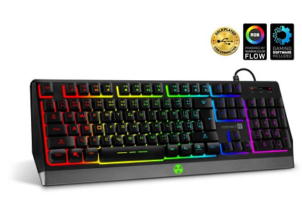 CONNECT IT herní klávesnice BATTLE RGB, CZ+SK, černá