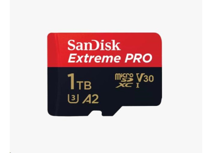 SanDisk micro SDXC karta 1TB Extreme PRO (200 MB/s Class 10, UHS-I U3 V30) + adaptér SanDisk micro SDXC karta 1TB Extreme PRO (200 MB/s Class 10, UHS-I U3 V30) + adaptér