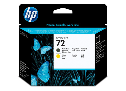 HP 72 Black matte + Yellow DJ Printhead, C9384A HP 72 Black matte + Yellow DJ Printhead, C9384A