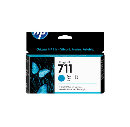 HP 711 Cyan DJ Ink Cart, 29 ml, CZ130A