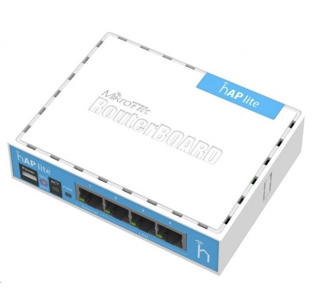 MikroTik hAP Lite (classic), 650MHz CPU, 32MB RAM, 4x LAN, integr. 2.4GHz Wi-Fi, WPS, vč. L4 MikroTik hAP Lite (classic), 650MHz CPU, 32MB RAM, 4x LAN, integr. 2.4GHz Wi-Fi, WPS, vč. L4