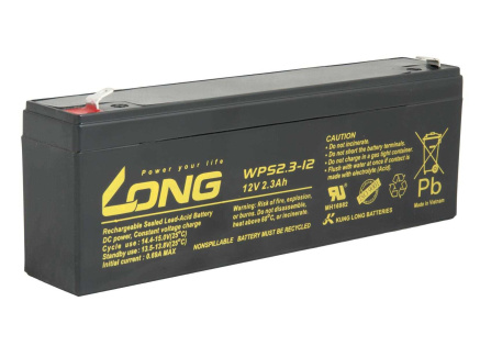 Long 12V 2,3Ah olověný akumulátor F1 (WPS2,3-12)