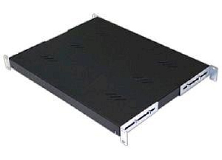 TRITON Police s perforací 19", 1U/850mm, nosnost 80kg, šedá