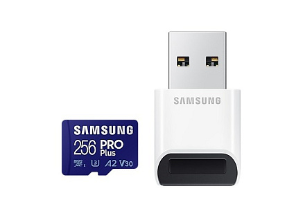 Samsung micro SDHC karta 256GB PRO Plus + USB adaptér - EOL
