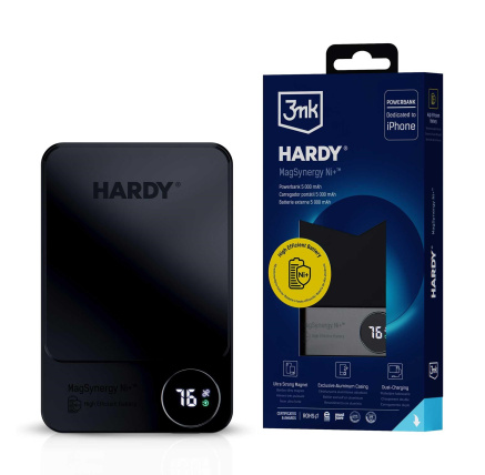 3mk HARDY MagSynergy Ni+ 5,000mAh 22.5W USB 1C1L Black pro Universal 3mk HARDY MagSynergy Ni+ 5,000mAh 22.5W USB 1C1L Black pro Universal