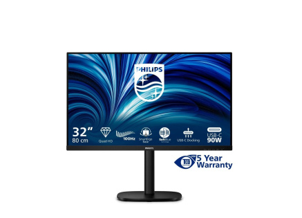 Philips MT 31,5" 32B2U3601 - 2560x1440,IPS,100Hz,1xHDMI,1xDP,USBhub,USB-C,PD,RJ45,Repro,Pivot