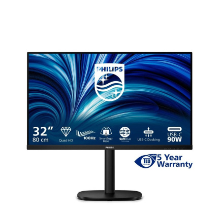 Philips MT 31,5" 32B2U3601 - 2560x1440,IPS,100Hz,1xHDMI,1xDP,USBhub,USB-C,PD,RJ45,Repro,Pivot