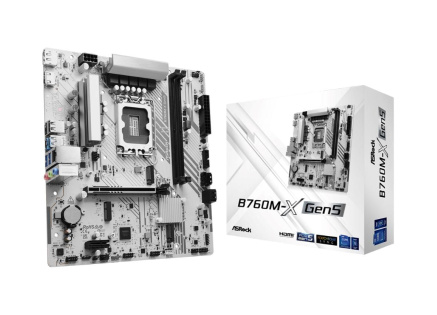 ASRock MB Sc LGA1700 B760M-X Gen5, Intel B760, 2xDDR5, 1xDP, 1xHDMI, mATX