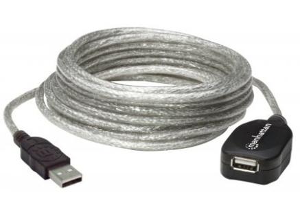 MANHATTAN Kabel USB 2.0 A-A aktivní prodlužovací 5m, Daisy-Chainable