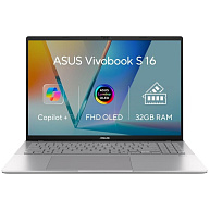 ASUS NTB Vivobook S16 (M3607GA-OLED022W), Ryzen AI 7 445, 16" 1920 x 1200, 16GB, 1TB SSD, Radeon, W11 Home, Silver