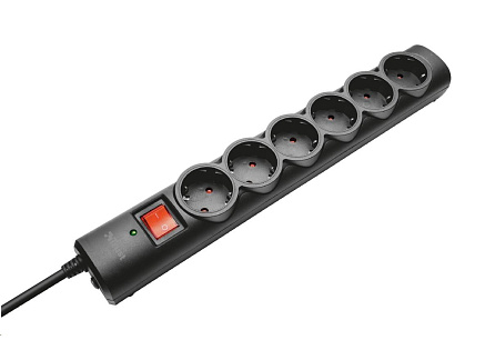 TRUST Surge Protector, Prodlužovací přívod, přepěťová ochrana 6 portů TRUST Surge Protector, Prodlužovací přívod, přepěťová ochrana 6 portů