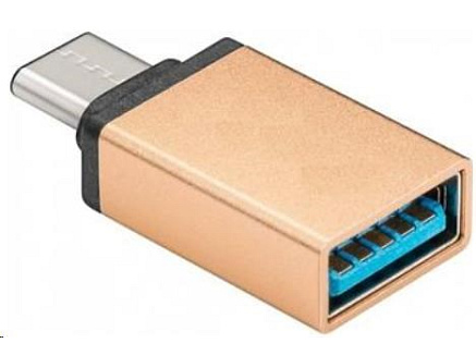 PREMIUMCORD Adaptér USB 3.1 C/male - USB 3.0 A/female, zlatý, OTG