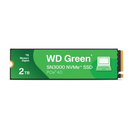 WD GREEN SSD 2TB SN3000, PCIe Gen4x4, M.2 2280, (R:5000/W:4200 MB/s) WD GREEN SSD 2TB SN3000, PCIe Gen4x4, M.2 2280, (R:5000/W:4200 MB/s)
