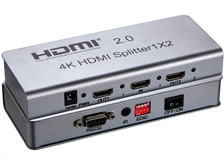 PREMIUMCORD HDMI 2.0 splitter 1-2 porty, 4K x 2K/60Hz, FULL HD, 3D