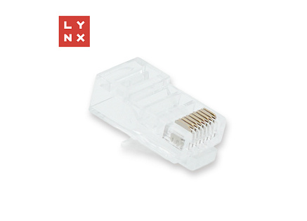 LYNX konektor UTP Cat5e, 50µ, 100ks LYNX konektor UTP Cat5e, 50µ, 100ks