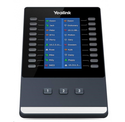 Yealink EXP43 rozšiřující modul, barevný podsvícený, 20 prog. tl. (x3 strany), pro T43U / T46U / T48U Yealink EXP43 rozšiřující modul, barevný podsvícený, 20 prog. tl. (x3 strany), pro T43U / T46U / T48U