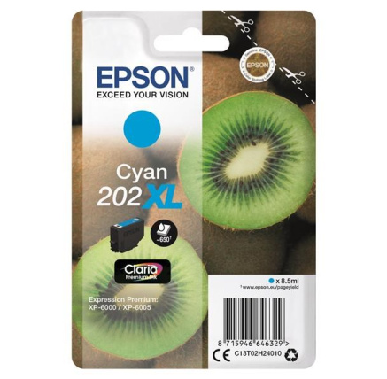 EPSON ink bar Singlepack "Kiwi" Cyan 202XL Claria Premium Ink 8,5 ml