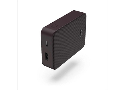 Hama Colour 10, powerbanka 10000 mAh, 3 A, výstup: USB-C, USB-A, slivková ( povidlová )