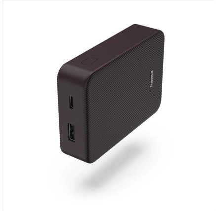 Hama Colour 10, powerbanka 10000 mAh, 3 A, výstup: USB-C, USB-A, slivková ( povidlová ) Hama Colour 10, powerbanka 10000 mAh, 3 A, výstup: USB-C, USB-A, slivková ( povidlová )