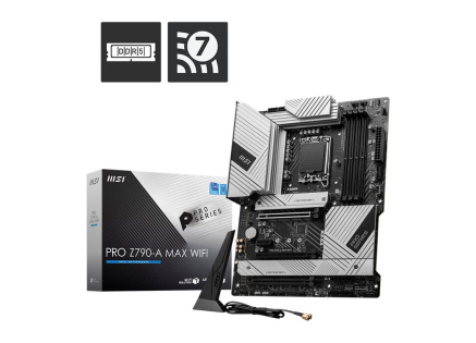 MSI MB Sc LGA1700 PRO Z790-A MAX WIFI, Intel Z790, 4xDDR5, 1xDP, 1xHDMI, WI-FI