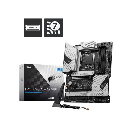 MSI MB Sc LGA1700 PRO Z790-A MAX WIFI, Intel Z790, 4xDDR5, 1xDP, 1xHDMI, WI-FI