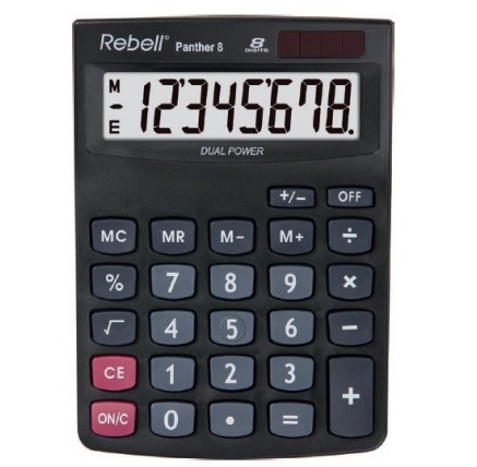 REBELL kalkulačka - Panther 8 - černá