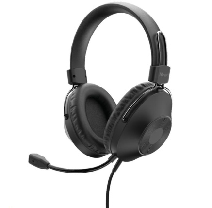 TRUST sluchátka s mikrofonem HS-250 Over-Ear USB Headset