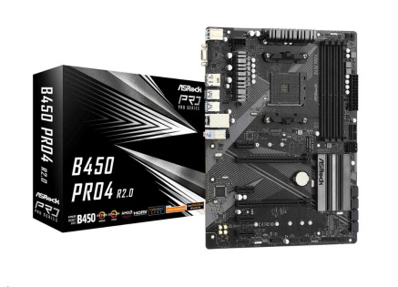 ASRock MB Sc AM4 B450 PRO4 R2.0, AMD B450, 4xDDR4, 1xDP, 1xHDMI, VGA ASRock MB Sc AM4 B450 PRO4 R2.0, AMD B450, 4xDDR4, 1xDP, 1xHDMI, VGA