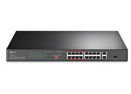 TP-Link CCTV switch TL-SL1218P (16x100Mb/s, 1xGbE uplink, 1xGbE/1xSFP combo uplink, 16xPoE+, 150W)