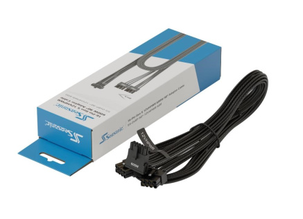SEASONIC Kabel 2x 8-pin na 1x 12VHPWR, 90°, 750mm, černá SEASONIC Kabel 2x 8-pin na 1x 12VHPWR, 90°, 750mm, černá