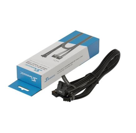 SEASONIC Kabel 2x 8-pin na 1x 12VHPWR, 90°, 750mm, černá SEASONIC Kabel 2x 8-pin na 1x 12VHPWR, 90°, 750mm, černá