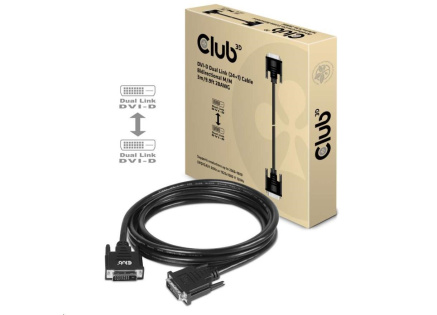 Club3D kabel DVI-D Dual Link (24+1), 3m, Bidirectional, 28 AWG