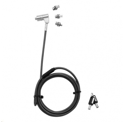 DICOTA Universal Security Cable Lock, 3 Exchangeable heads fits all slots, masterkeyed