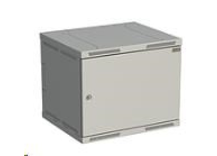 Solarix rozvaděč nástěnný SENSA 9U 500mm, dveře plech, RAL 7035 SENSA-9U-65-21-G