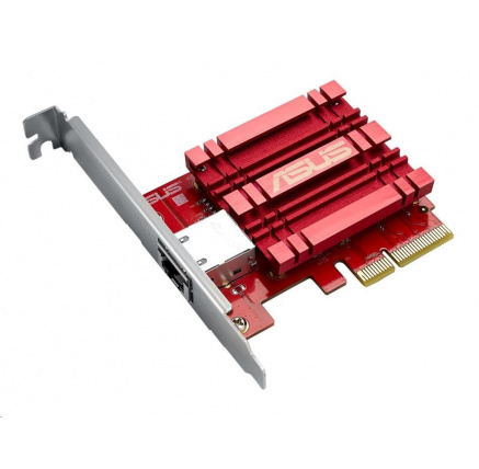 ASUS XG-C100C v2 Síťový adaptér 10GBase-T PCIe se zpětnou kompatibilitou 5/2,5/1G a 100Mb/s; RJ45 port a integrovaný QoS