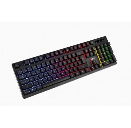C-TECH klávesnice herní polomechanická Iris (GKB-08), casual gaming, CZ/SK, duhové podsvícení, USB C-TECH klávesnice herní polomechanická Iris (GKB-08), casual gaming, CZ/SK, duhové podsvícení, USB