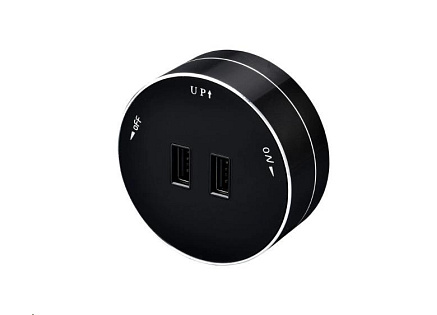 Viking zásuvkový modul A50, 2x USB-A, černá